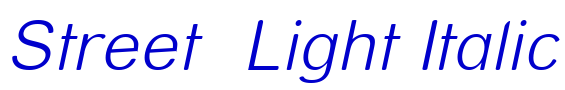Street  Light Italic fuente